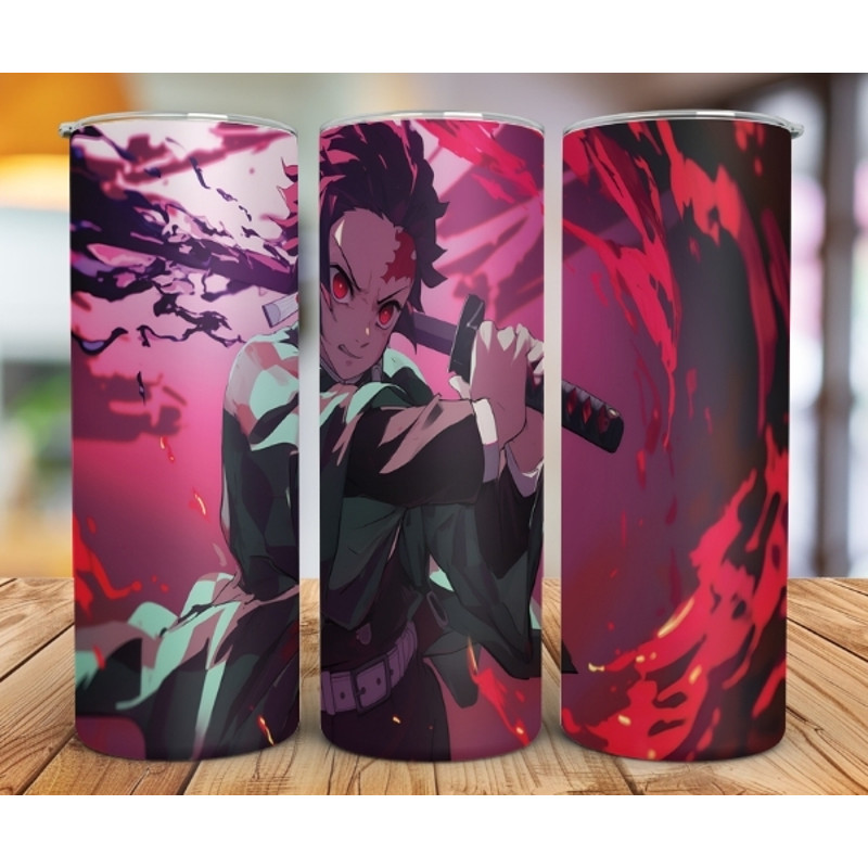 Demon Slayer 20oz Tumbler Wrap Designs Bundle Kimetsu No Yaiba Tumbler Wrap Png Design  Tanjiro Design Nezuko Tumbler 5