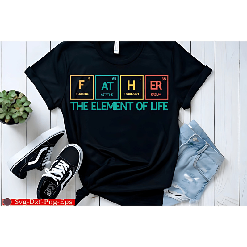 Father Funny Periodic Table Dad Shirt 0