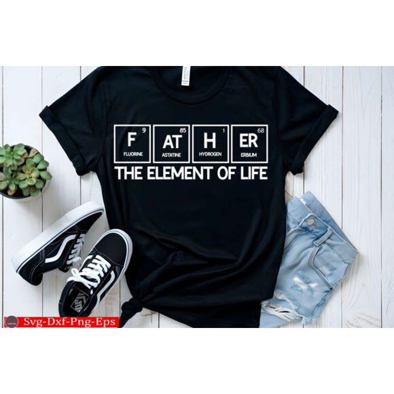 Father Funny Periodic Table Dad Shirt 1