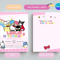 Hello Kitty Birthday Invitation Kitty Birthday Party Supplies Kawaii Hello Kitty And Friends Invita 1