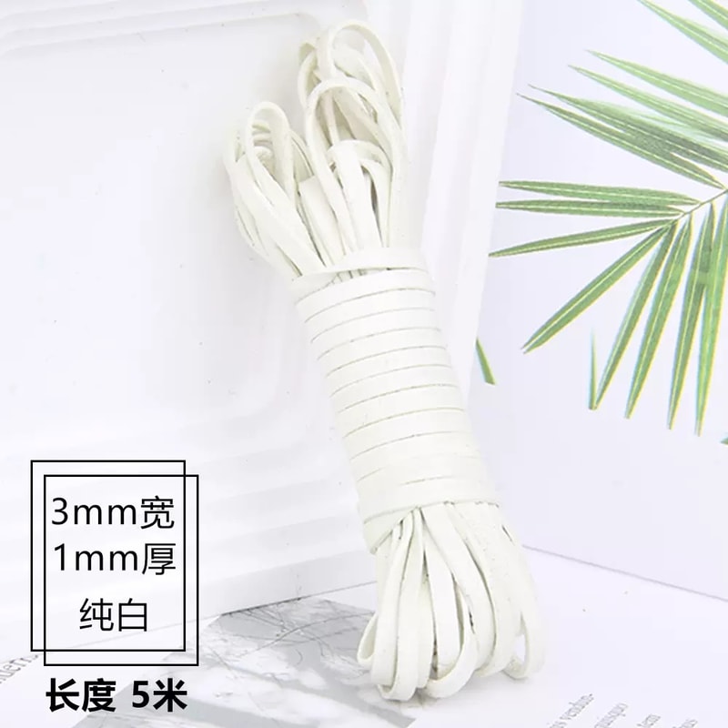 3mm Colored Lacquered Cowhide Rope First Layer Cowhide Vegetable Tanned Leather Flat Braided Hand 1MM Thick 11