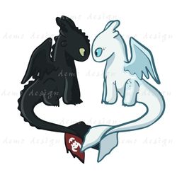 httyd 3 toothless and light fury svg