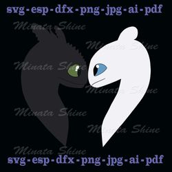 toothless and light fury svg httyd 3