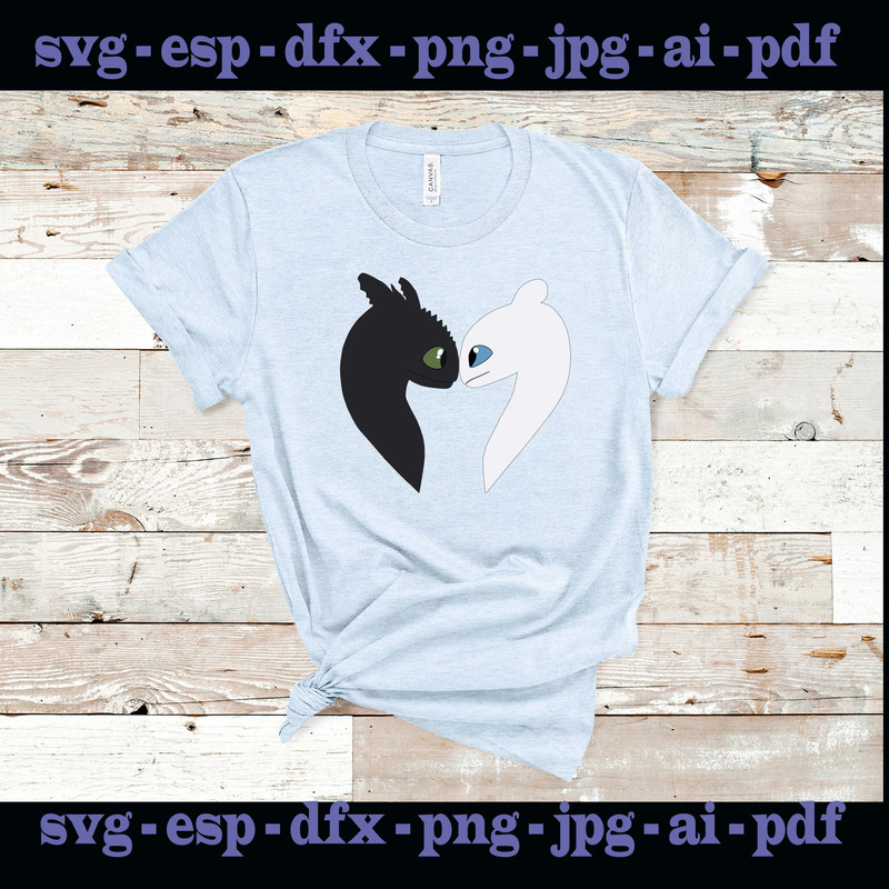 Toothless And Light Fury Svg HTTYD 3 1