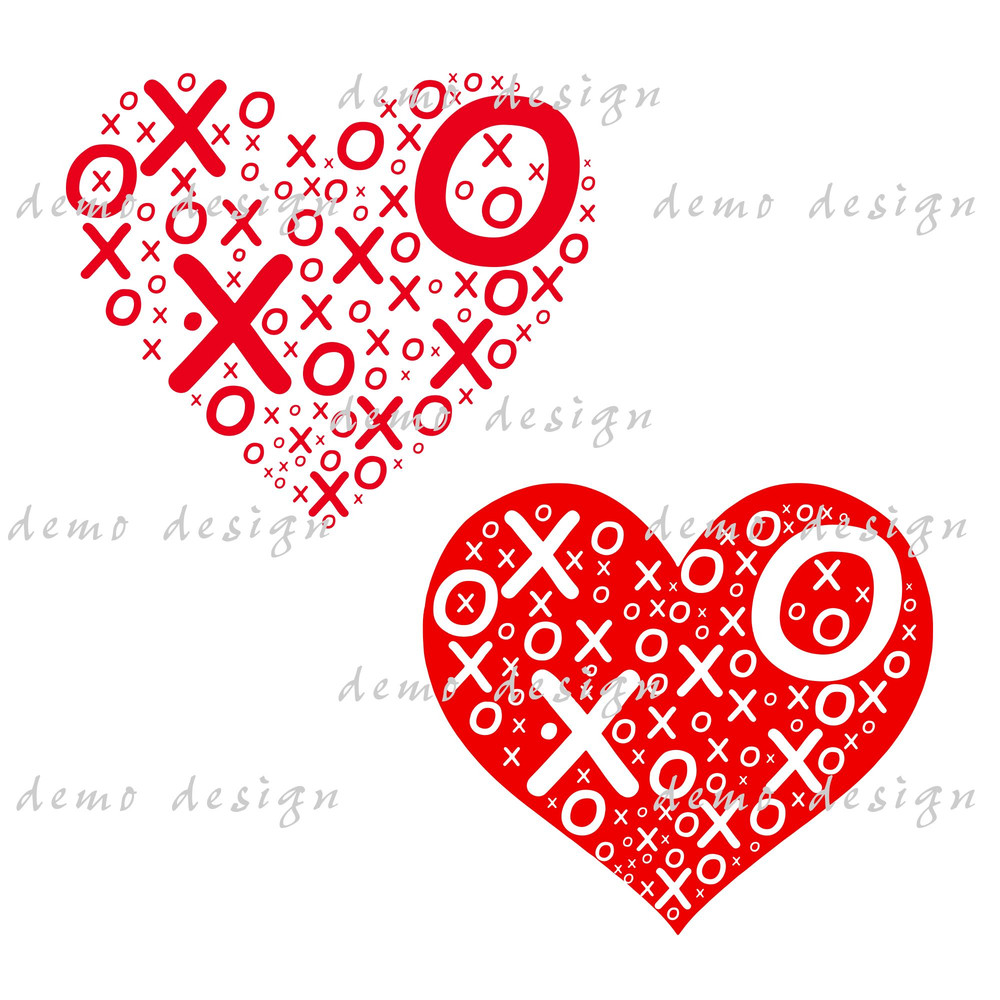 XOXO SVG  Hug And Kiss Design Symbol Of Love XOXO Heart SVG  Heart And XOXO A Sweet Valentines Gift 0