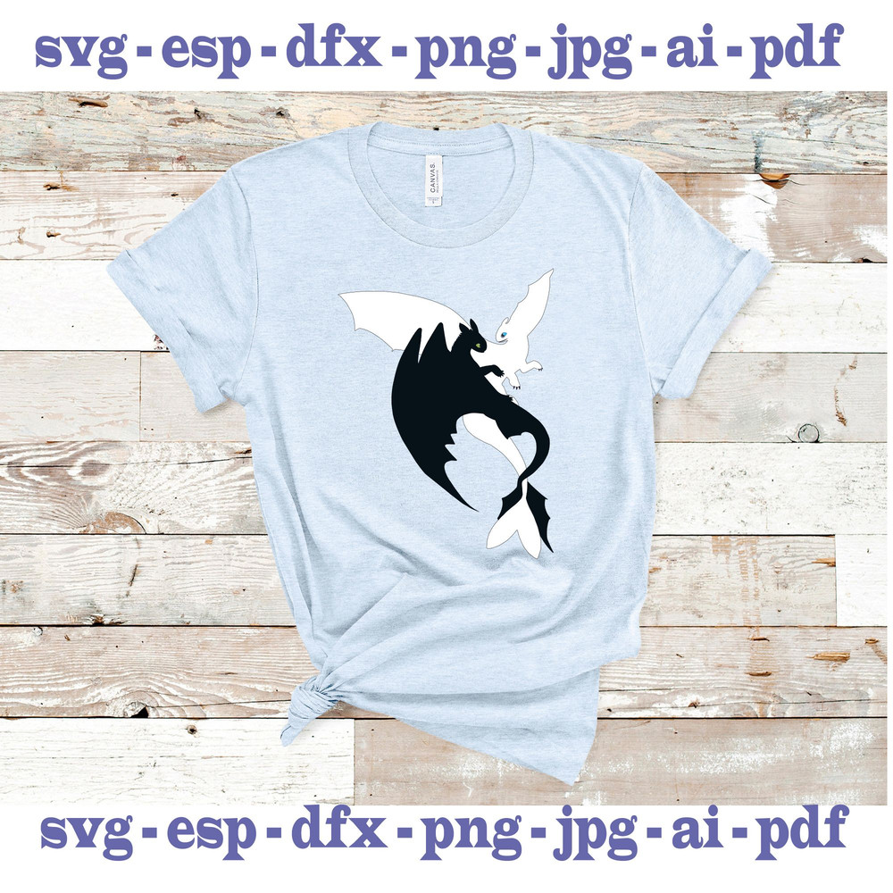Toothless And Light Fury Svg Toothless And Light Fury 1