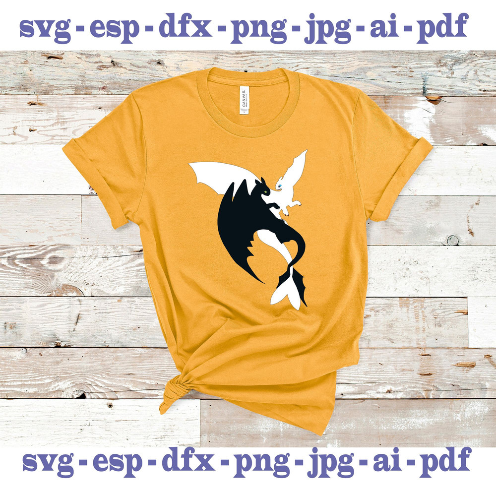 Toothless And Light Fury Svg Toothless And Light Fury 2