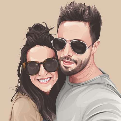 Couple Portraits - Custom Digital Art for Lovers