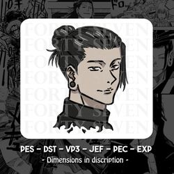 suguru geto - jujutsu kaisen embroidery design