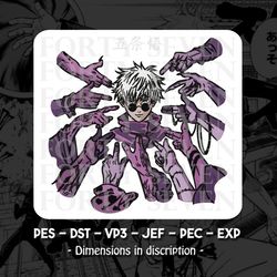 gojo satoru - jujutsu kaisen embroidery design