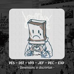 sad love - embroidery design