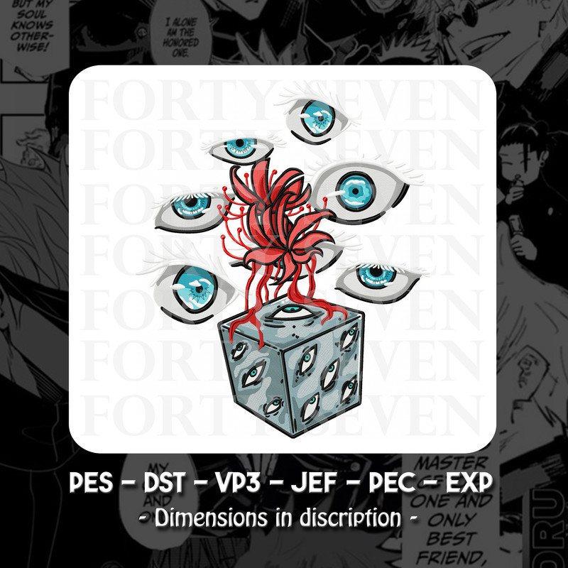Gojo Satoru Eyes Jujutsu Kaisen Embroidery Design 0