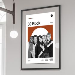 30 rock poster, 30 rock movie poster, midcentury art, minimalist art, digital download