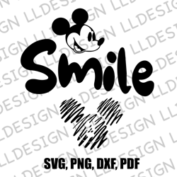 svg mickey , svg png mouse , svg smile ,for cricut silhouette instant download