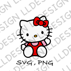 svg kitty kawaii, svg png kitty cute , svg kitty bow cute ,for cricut silhouette instant download