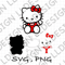SVG Kitty Kawaii Svg Png Kitty Cute Svg Kitty Bow Cute for Cricut Silhouette Instant Download 1
