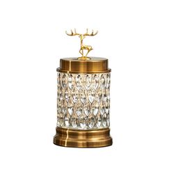 anyhouz glass candy jar food storage tabletop home decor display with lid