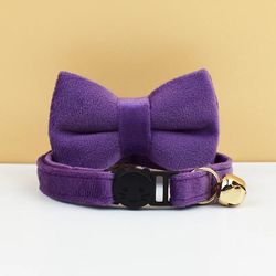 anywags cat collar violet with safety buckle, bell, and durable strap stylish and comfortable pet accessory