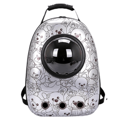 anywags pet carrier silver bears print breathable space capsule travel on the go bag for pet