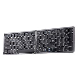 anymob bluetooth keyboard black foldable ergonomic compact wireless computer laptop keys
