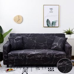 anyhouz sofa cover marble black style and protection for living room
