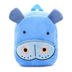 anykidz 3d blue hippo backpack cartoon designs toddler plush bag
