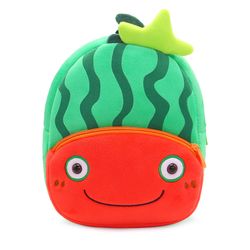 anykidz 3d green watermelon backpack cartoon designs toddler plush bag
