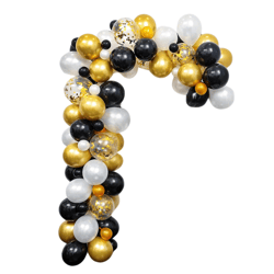 anyparty balloons black gold 120pcs garland arch set party decor