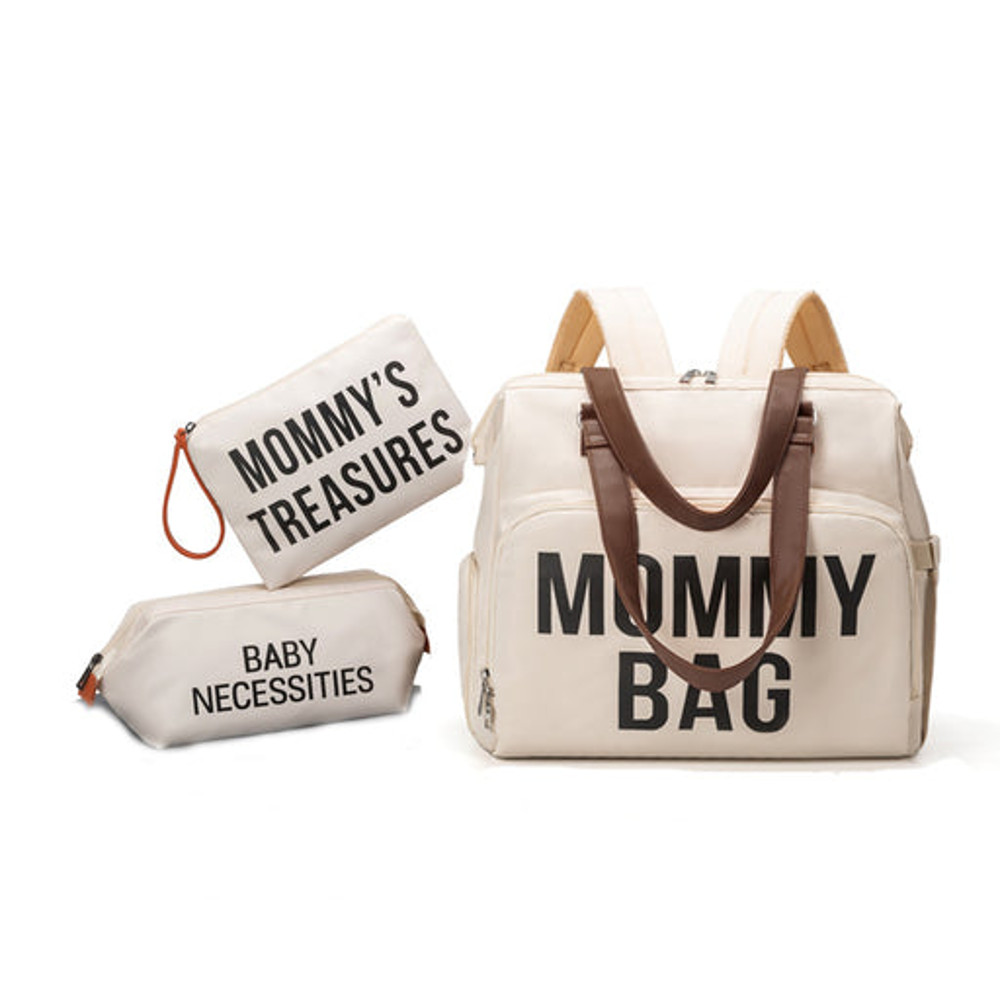3pcssetMommybagDiaperbagLargeCapacityMaternitybagforBabyNappyBagMultifunctionalBackpa