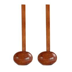 anygleam brown 2pcs wooden ladle food kitchen tableware