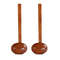 Anygleam Brown 2pcs Wooden Ladle Food Kitchen Tableware 0