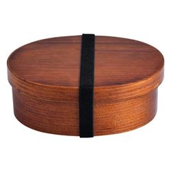 anygleam brown wooden bento lunch box food kitchen tableware