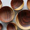 Anygleam Brown 3pcs Wooden Bowl Set Food Kitchen Tableware 4