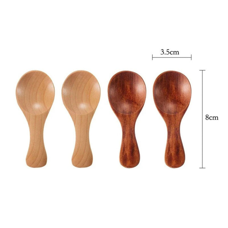 Anygleam Dark Brown 10 Pcs Wooden Kitchen Spoon Kitchen Tableware 1