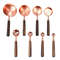 Anygleam Rosegold Brown 8pcs Wooden Measuring Cup Kitchen Tools Accessories 0