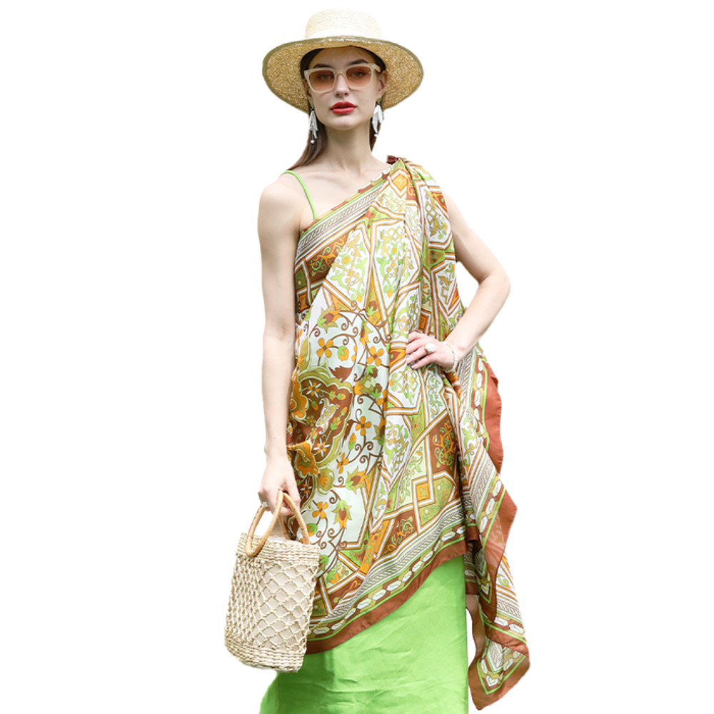 Anyyou 100 Mulberry Silk Coffe Long Scarf Luxury Brand Women 1