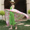 Anyyou 100 Mulberry Silk Pink And Green Long Scarf Luxury Brand 8