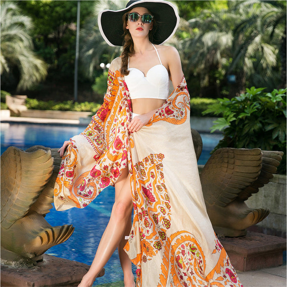 Anyyou 100 Mulberry Silk Gray Long Scarf Luxury Brand Women 9