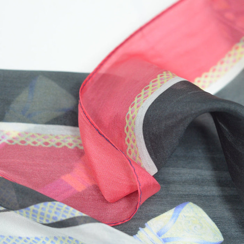 Anyyou 100 Mulberry Silk Off White Long Scarf Luxury Brand 8