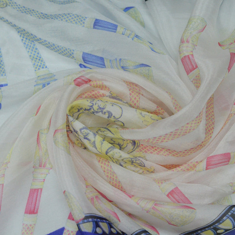 Anyyou 100 Mulberry Silk Off White Long Scarf Luxury Brand 9