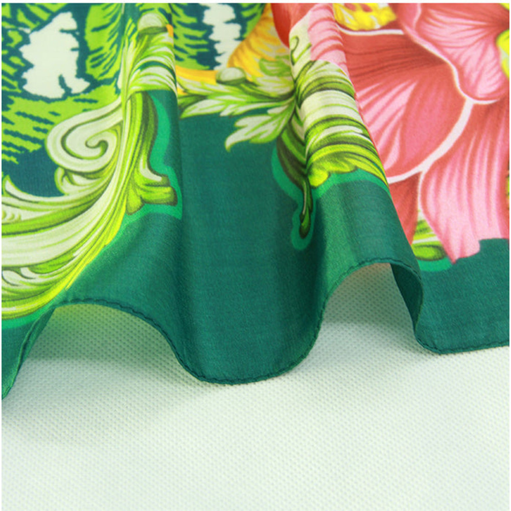 Anyyou 100 Mulberry Silk Light Green Long Scarf Luxury Brand Women Beach 7