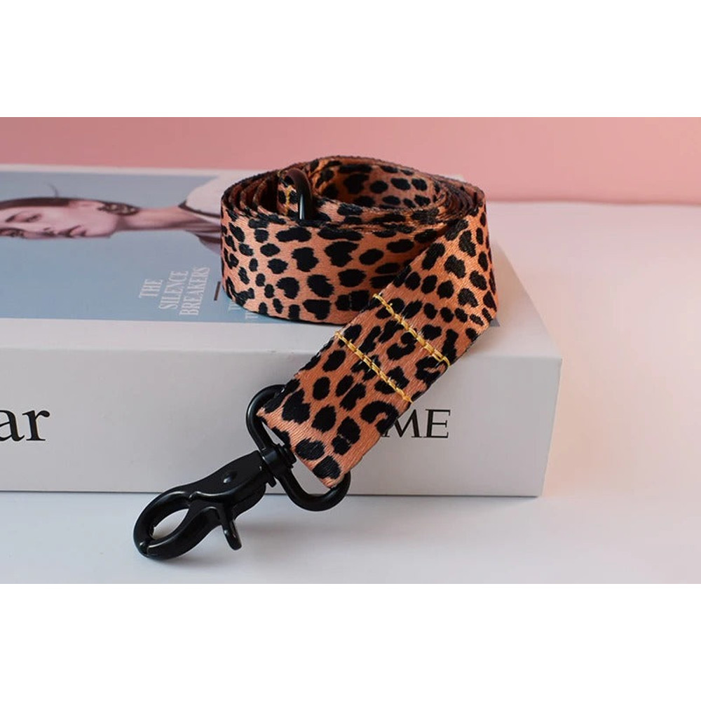 Anywags Pet Leash Brown Leopard Sytlish Strap 1