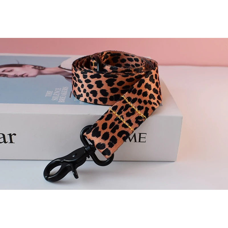 Anywags Pet Leash Brown Leopard Sytlish Strap 1