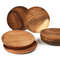 Anygleam Light Brown 4pcs Wooden Plate Serving Tray 4