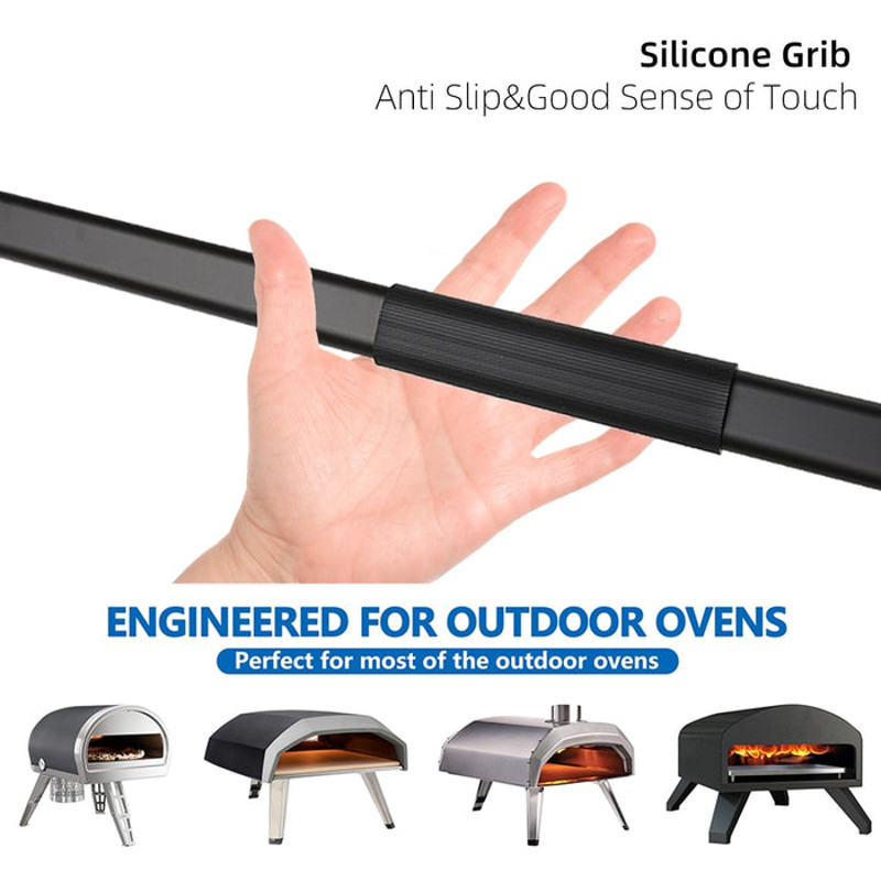 Anygleam Pizza Shovel 110cm Dark Grey For Perforated Peel 3