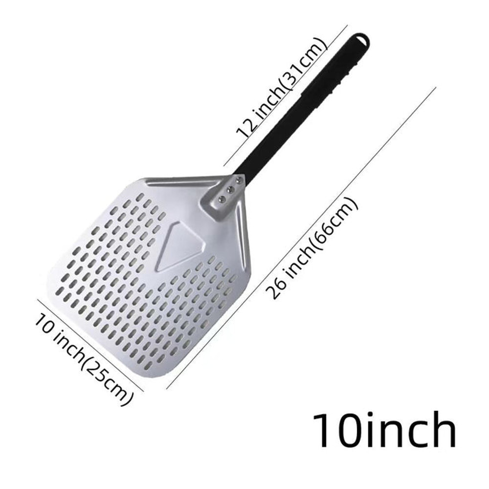 Anygleam Pizza Shovel 25cm X 66cm Silver For Perforated Peel 6