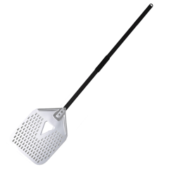 anygleam pizza shovel 25cm x 121cm silver for perforated peel