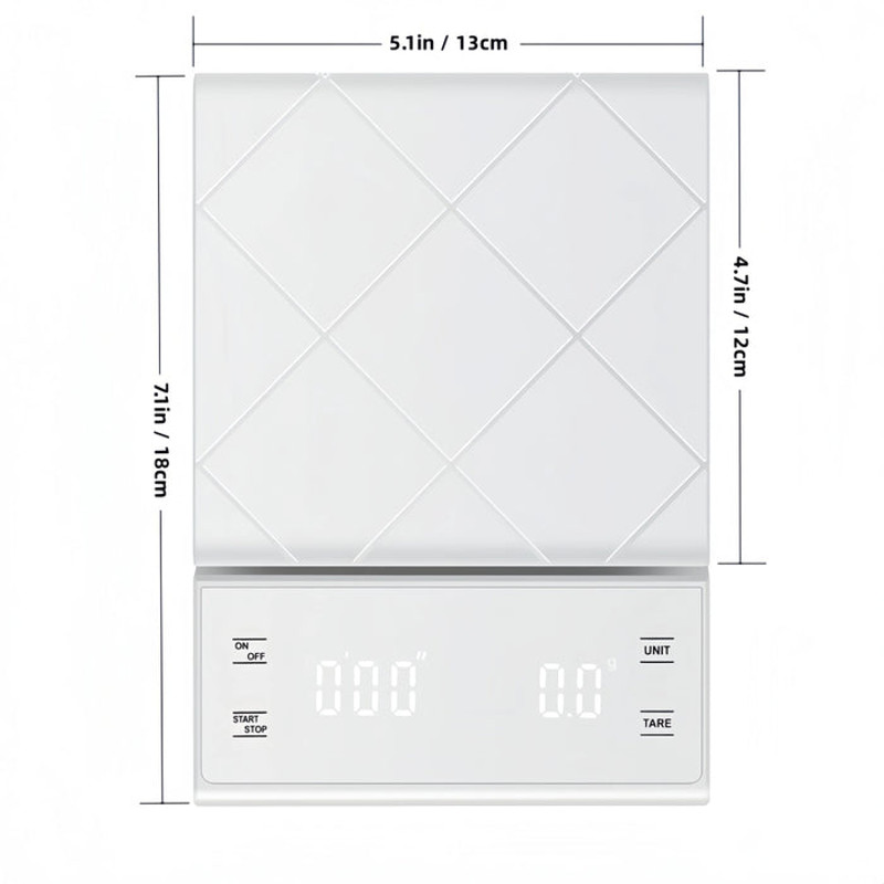 Anygleam White Coffee Weighing Scale 3Kg Accurate 3