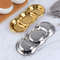 Anygleam Silver Stainless Steel 3 Grid Seasoning Sauce Dish Plates 1