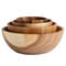 Anygleam Natural Wood Medium Acacia Wood Salad Soup Bowl 0